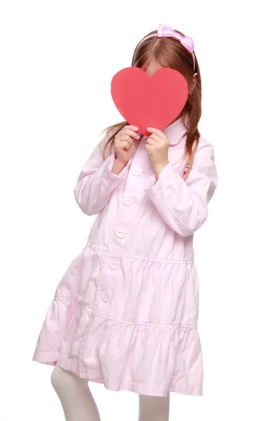 Niña con corazón — Foto de Stock