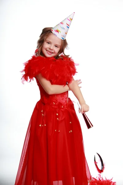 Birthday party girl — Stock Photo, Image