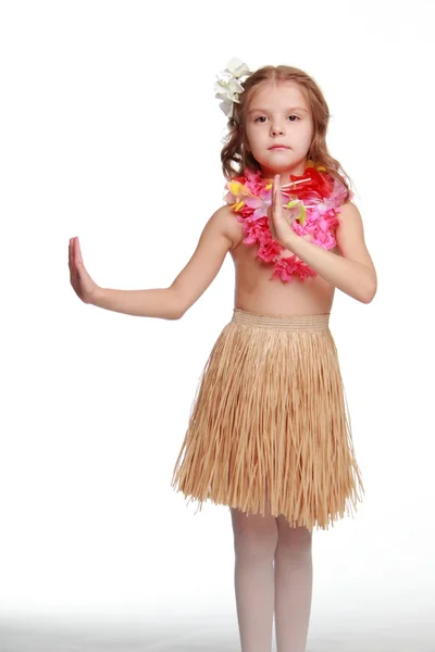 Chica bailarina hawaiana hula — Foto de Stock