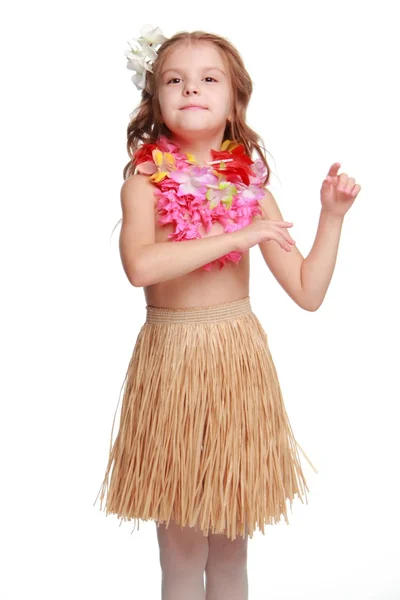 Chica bailarina hawaiana hula — Foto de Stock