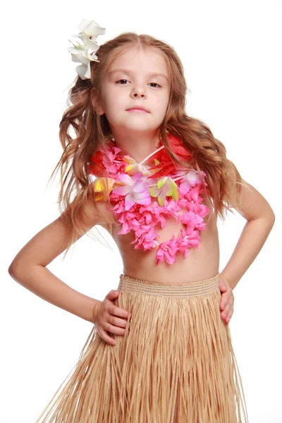 Havaiano hula dançarina menina — Fotografia de Stock
