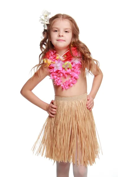 Hawaiian hula danser meisje — Stockfoto