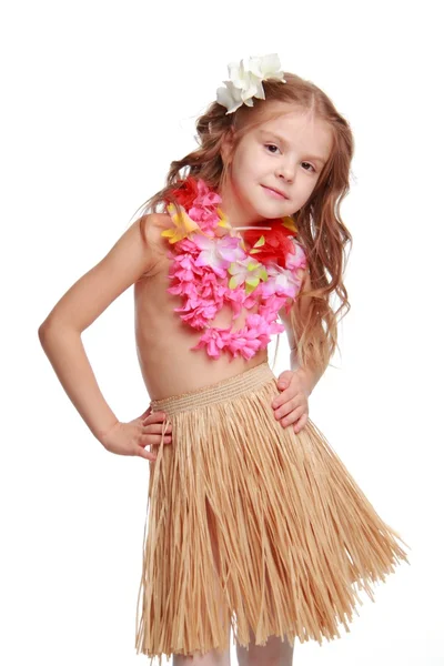 Hawaiano hula ballerina ragazza — Foto Stock