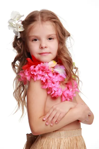 Hawaiian Hula Dancer Girl — Stock Photo, Image