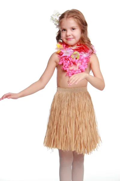 Hawaiian Hula Dancer Girl Stock Image