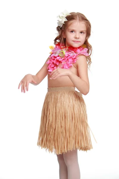 Hawaiian Hula Dancer Girl Stock Picture