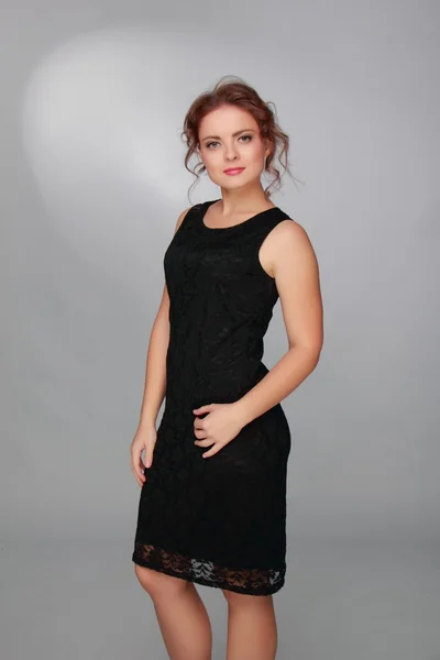 Evening dress on a beautiful woman — Stock Photo, Image