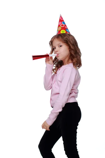 Niño bastante alegre en la fiesta de cumpleaños — Foto de Stock