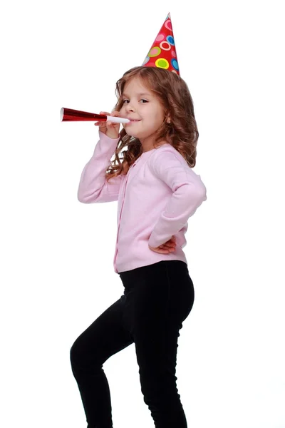 Pretty joyful child on birthday party — Stock Photo, Image