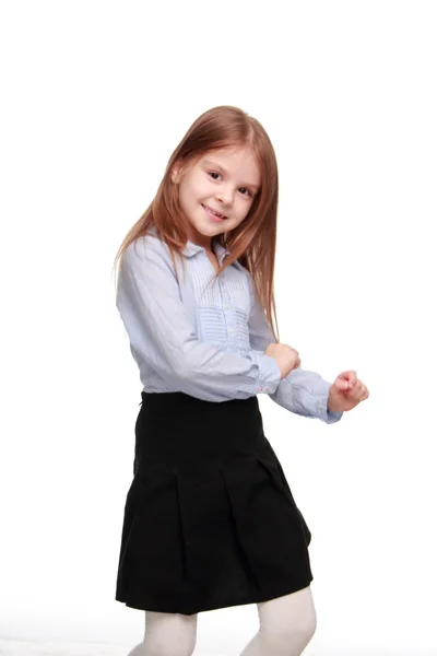 Dancing schoolgirl — Stock Photo, Image