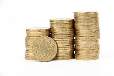 bir Ukraynalı hryvnia sikke ulusal para Ukrayna