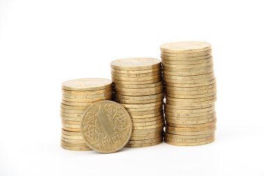 bir Ukraynalı hryvnia sikke ulusal para Ukrayna