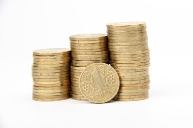 bir Ukraynalı hryvnia sikke ulusal para Ukrayna