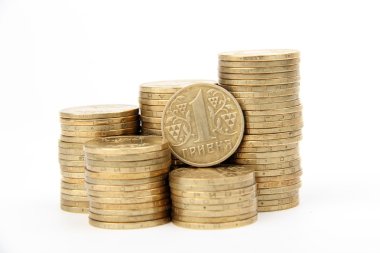 bir Ukraynalı hryvnia sikke ulusal para Ukrayna