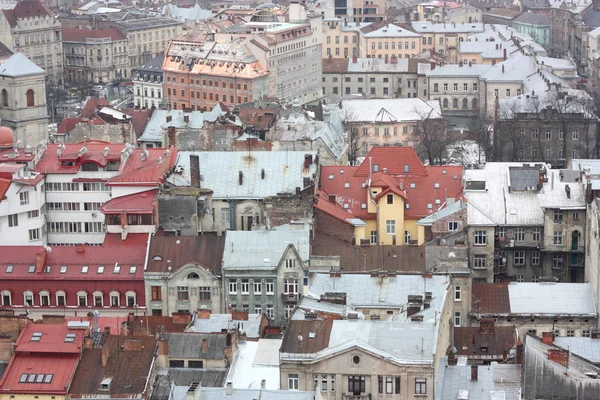 Dachy we Lwowie, Ukraina — Zdjęcie stockowe