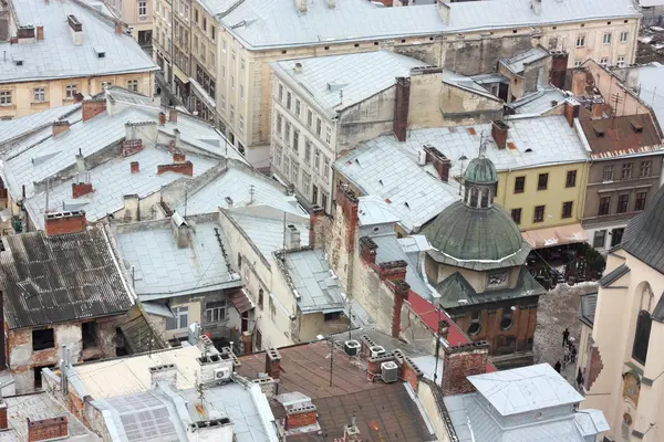 Los techos de Lviv, Ucrania — Foto de Stock