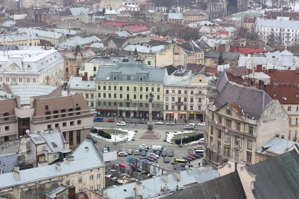 Dachy we Lwowie, Ukraina — Zdjęcie stockowe