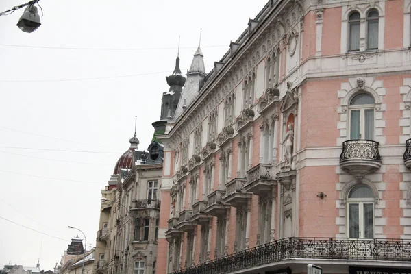 Старі будівлі в самому центрі Львова — стокове фото