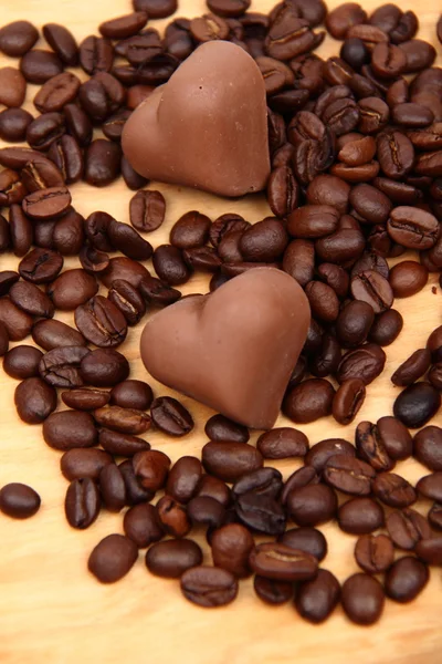 Chocolat bonbons en forme de coeur — Photo