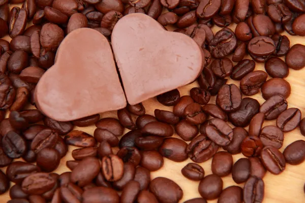 Caramelle a forma di cuore al cioccolato — Foto Stock