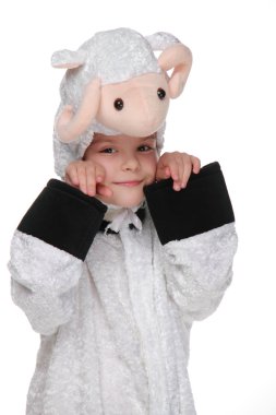 maskeli balo için komik kostümleri duygusal güzel bir kız