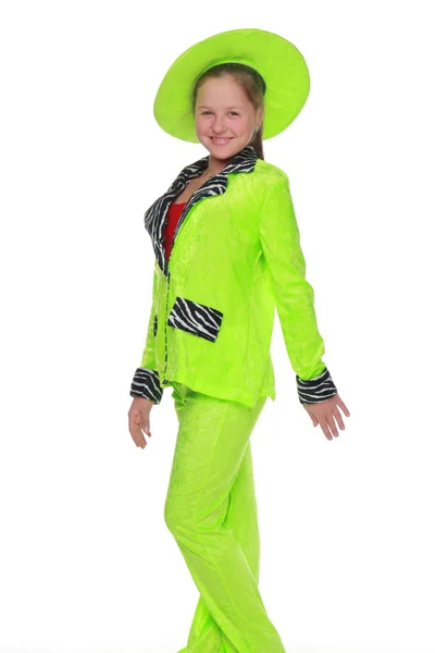 Girl in expressive costume — Stock Photo, Image
