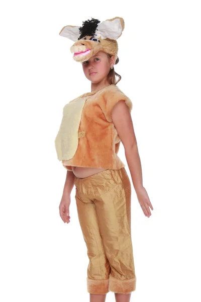 Child in a ridiculous fancy dress — Stock Photo, Image