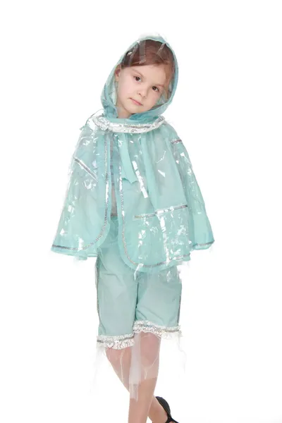 Charming little girl dressed in a gentle rain on the holiday — Stock Photo, Image