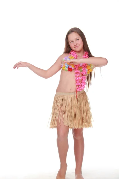 Teen hawaii kostuum dragen — Stockfoto