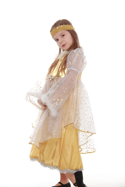 Całkiem mała dziewczynka w piękną sukienkę — Zdjęcie stockowe