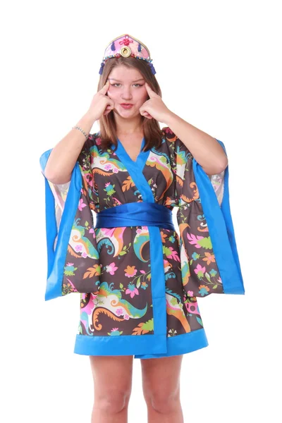 Chica en un kimono — Foto de Stock