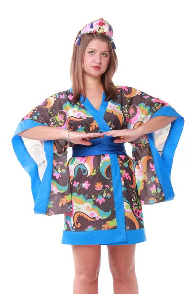 Ragazza in kimono — Foto Stock