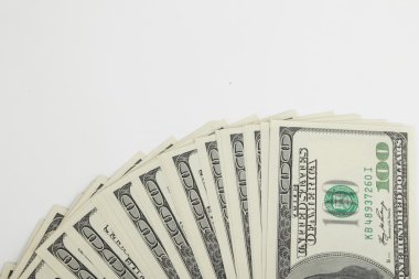 beyaz zemin üzerine ABD Doları