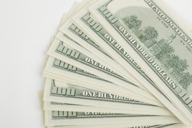 beyaz zemin üzerine ABD Doları