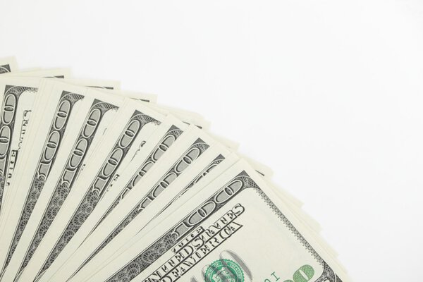 Lots of American money close up