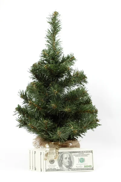 Noel ağacı paraya — Stok fotoğraf