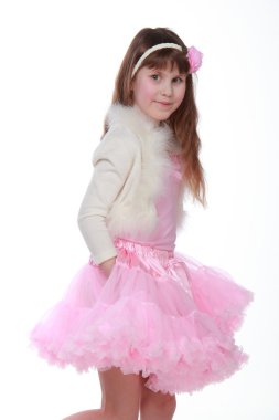 kamera için poz tutu çocuk güzeli