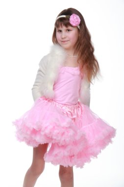 kamera için poz tutu çocuk güzeli