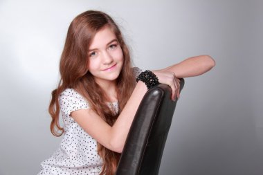 bir genç kız portre Studio