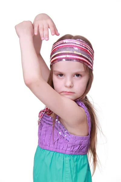 Ritratto di bambina danzante — Foto Stock