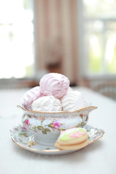 Vase with sweets for tea — Stock Photo, Image