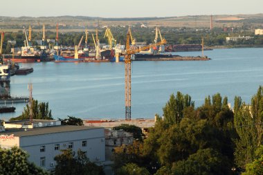Kerç sea port Üstten Görünüm
