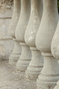 Antik kentin bahçedeki Vintage güzel korkuluk