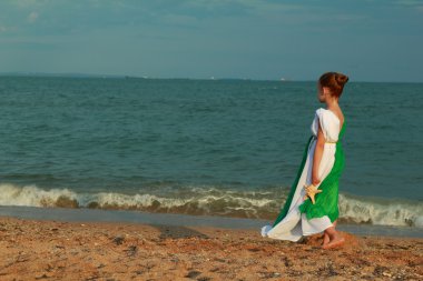 çekici kız açık havada Roma tanrıçası rolü