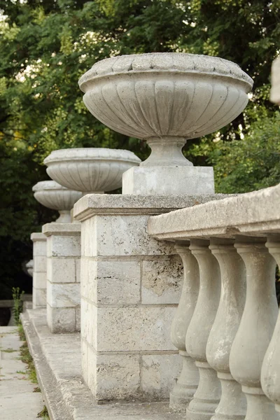 Old railing in the yard — Stock Photo, Image