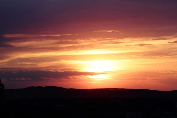 美丽明亮的夕阳 — 图库照片