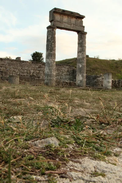 Arkeologiska utgrävningar och ruinerna av den antika staden — Stockfoto