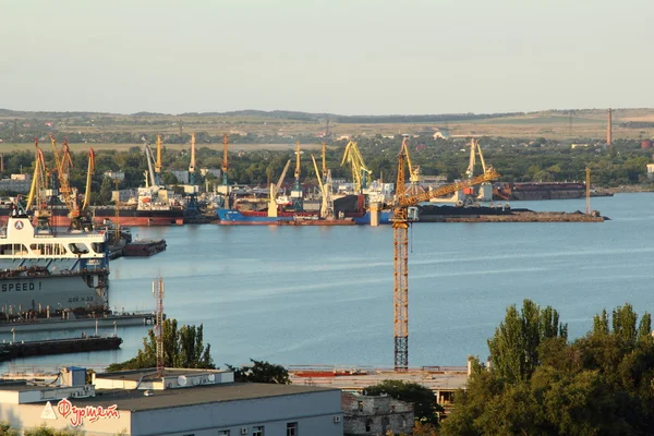 Kerch sea port top view — Stock Photo, Image