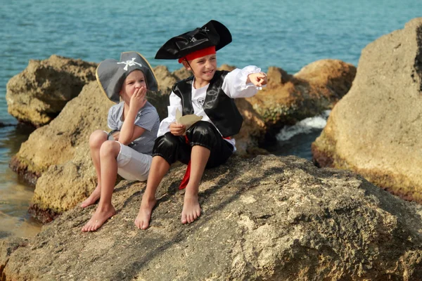 Fantasia vestido pirata em férias — Fotografia de Stock