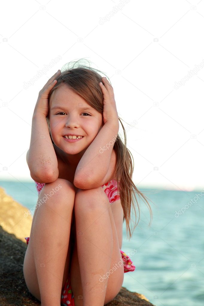 little girls in bathing suits